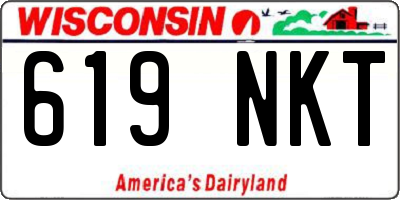 WI license plate 619NKT