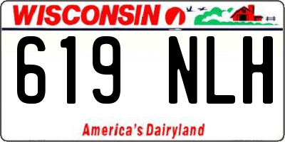 WI license plate 619NLH