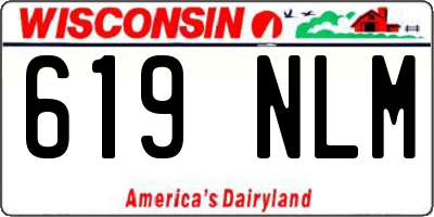 WI license plate 619NLM