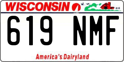 WI license plate 619NMF