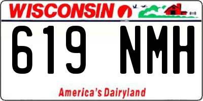 WI license plate 619NMH
