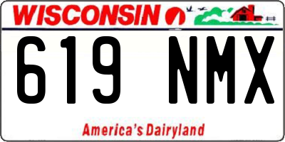 WI license plate 619NMX