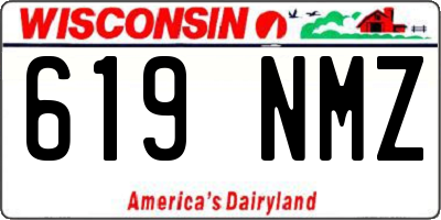 WI license plate 619NMZ
