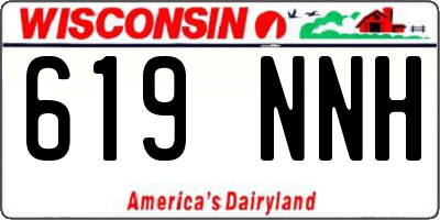 WI license plate 619NNH