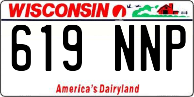WI license plate 619NNP