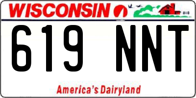 WI license plate 619NNT