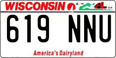 WI license plate 619NNU
