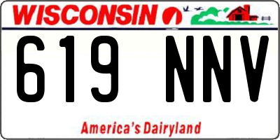 WI license plate 619NNV