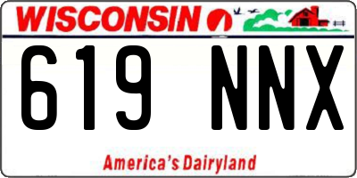 WI license plate 619NNX