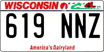 WI license plate 619NNZ