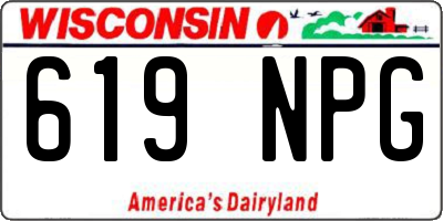 WI license plate 619NPG