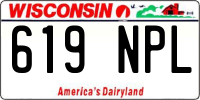 WI license plate 619NPL