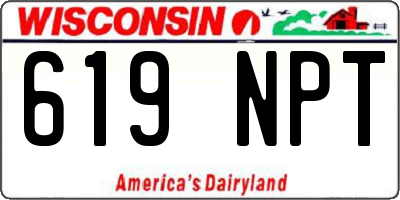 WI license plate 619NPT