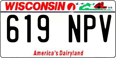 WI license plate 619NPV