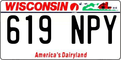 WI license plate 619NPY