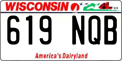 WI license plate 619NQB