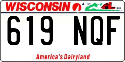 WI license plate 619NQF