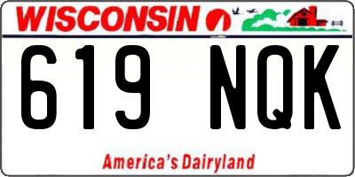 WI license plate 619NQK