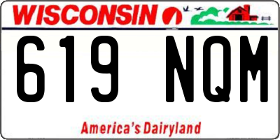 WI license plate 619NQM