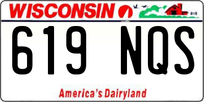 WI license plate 619NQS