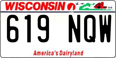 WI license plate 619NQW