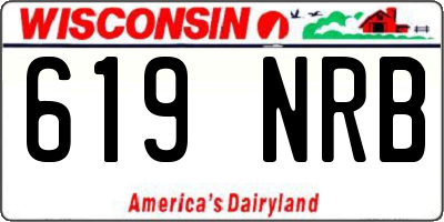 WI license plate 619NRB