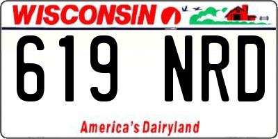 WI license plate 619NRD