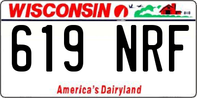 WI license plate 619NRF