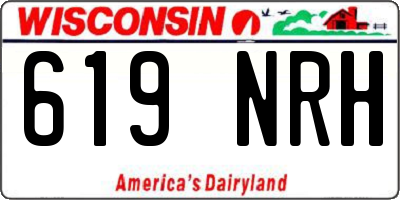 WI license plate 619NRH