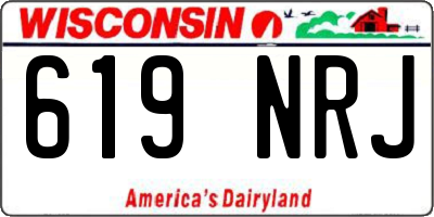 WI license plate 619NRJ