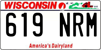 WI license plate 619NRM
