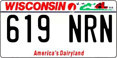 WI license plate 619NRN