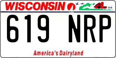 WI license plate 619NRP