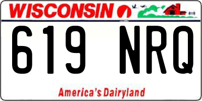 WI license plate 619NRQ