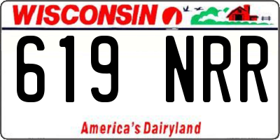 WI license plate 619NRR