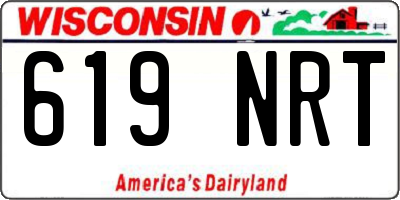 WI license plate 619NRT