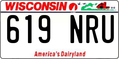 WI license plate 619NRU