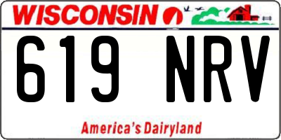 WI license plate 619NRV