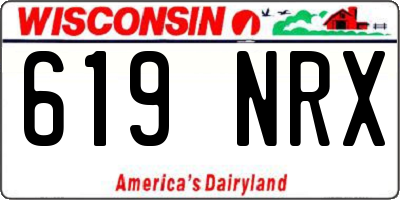 WI license plate 619NRX