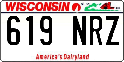 WI license plate 619NRZ