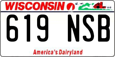 WI license plate 619NSB