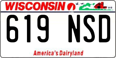 WI license plate 619NSD