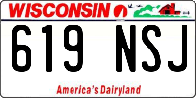 WI license plate 619NSJ