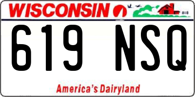 WI license plate 619NSQ