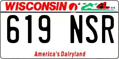 WI license plate 619NSR