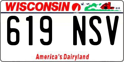 WI license plate 619NSV