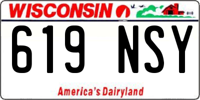 WI license plate 619NSY
