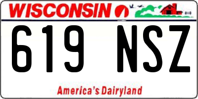 WI license plate 619NSZ
