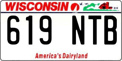 WI license plate 619NTB