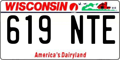 WI license plate 619NTE